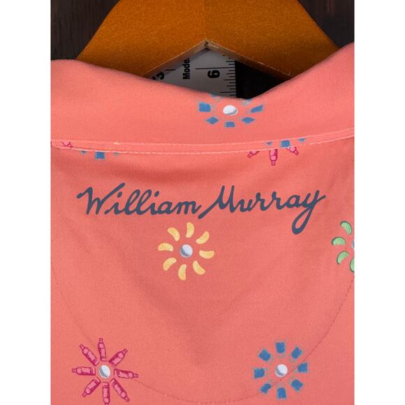 William Murray Golf Performance Stretch Polo Shirt Orange Multicolor Men 2XL XXL - Picture 8 of 9